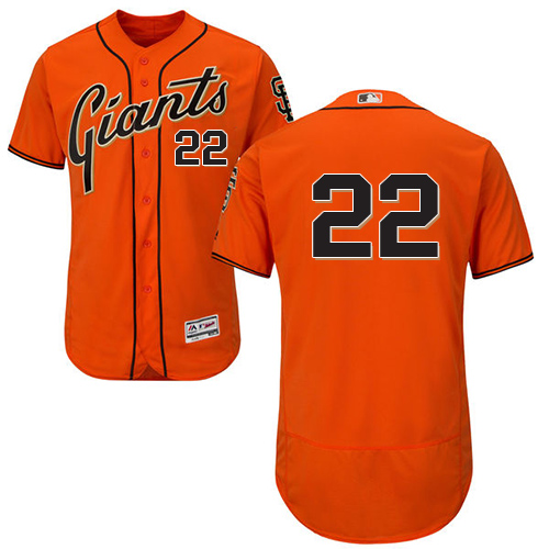 Giants #22 Andrew McCutchen Orange Flexbase Authentic Collection Stitched MLB Jersey - Click Image to Close